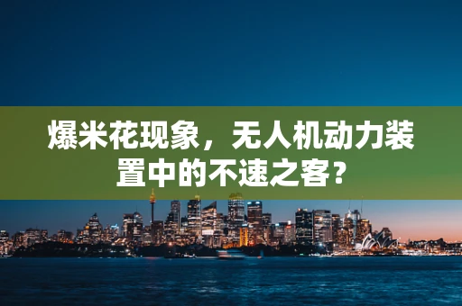 爆米花现象，无人机动力装置中的不速之客？