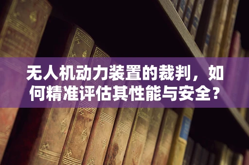 无人机动力装置的裁判，如何精准评估其性能与安全？