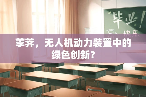 荸荠，无人机动力装置中的绿色创新？