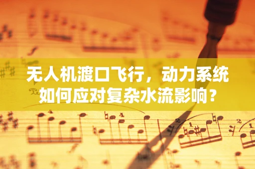 无人机渡口飞行，动力系统如何应对复杂水流影响？