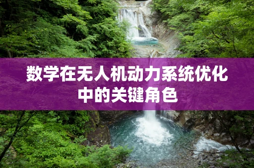数学在无人机动力系统优化中的关键角色