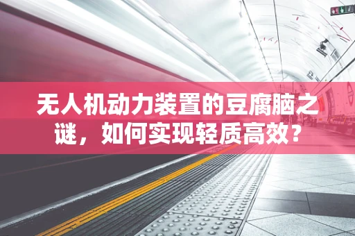 无人机动力装置的豆腐脑之谜，如何实现轻质高效？
