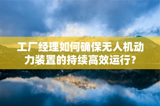 工厂经理如何确保无人机动力装置的持续高效运行？