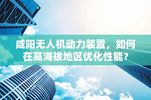 咸阳无人机动力装置，如何在高海拔地区优化性能？