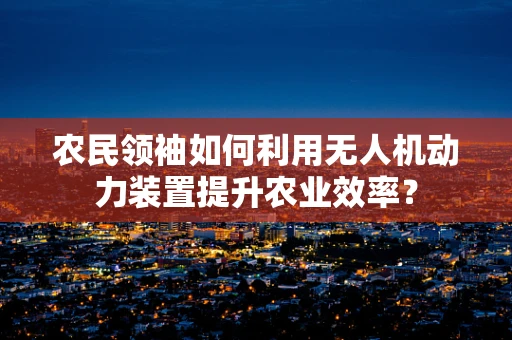 农民领袖如何利用无人机动力装置提升农业效率？