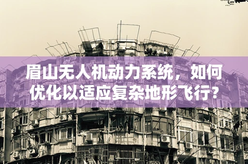 眉山无人机动力系统，如何优化以适应复杂地形飞行？
