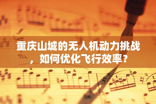 重庆山城的无人机动力挑战，如何优化飞行效率？