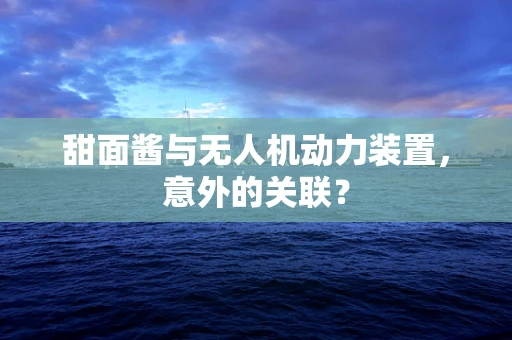 甜面酱与无人机动力装置，意外的关联？