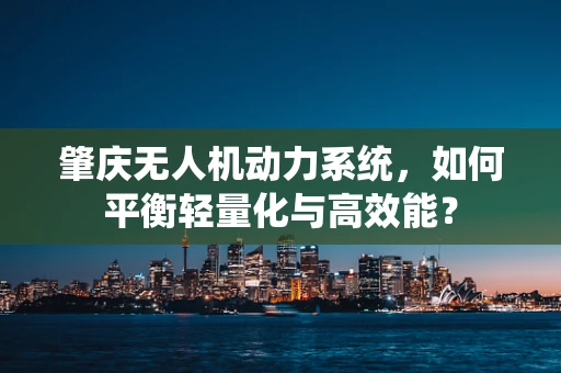 肇庆无人机动力系统，如何平衡轻量化与高效能？