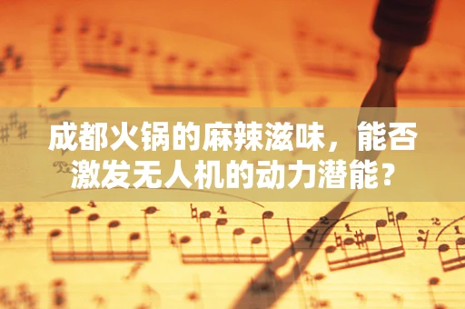 成都火锅的麻辣滋味，能否激发无人机的动力潜能？