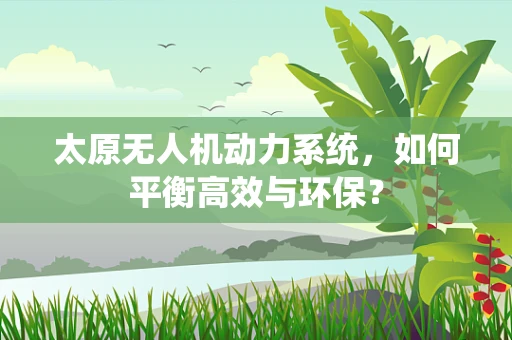 太原无人机动力系统，如何平衡高效与环保？