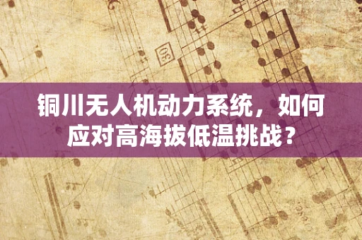 铜川无人机动力系统，如何应对高海拔低温挑战？