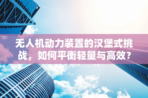 无人机动力装置的汉堡式挑战，如何平衡轻量与高效？
