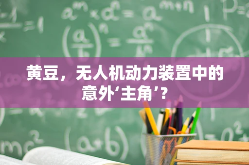黄豆，无人机动力装置中的意外‘主角’？