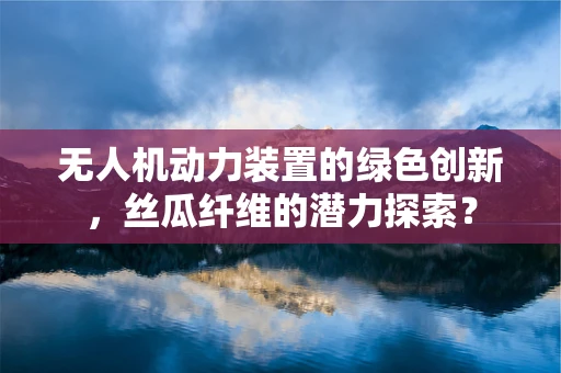 无人机动力装置的绿色创新，丝瓜纤维的潜力探索？