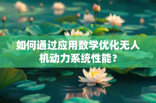 如何通过应用数学优化无人机动力系统性能？