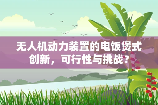 无人机动力装置的电饭煲式创新，可行性与挑战？