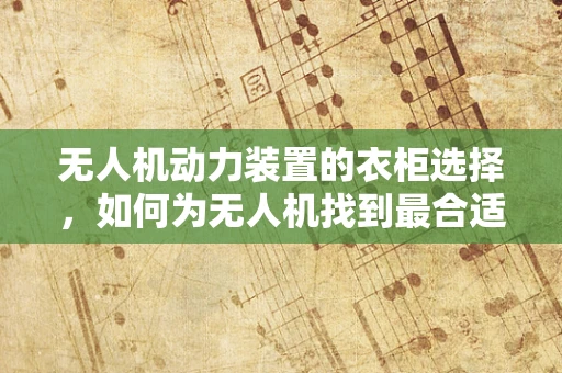 无人机动力装置的衣柜选择，如何为无人机找到最合适的能量外衣？