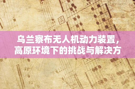 乌兰察布无人机动力装置，高原环境下的挑战与解决方案