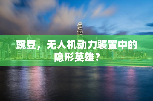 豌豆，无人机动力装置中的隐形英雄？