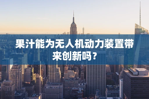 果汁能为无人机动力装置带来创新吗？