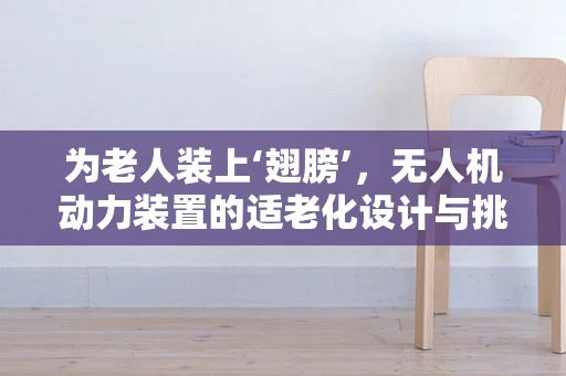 为老人装上‘翅膀’，无人机动力装置的适老化设计与挑战
