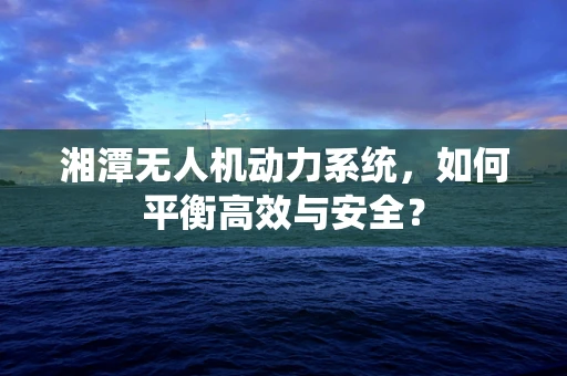 湘潭无人机动力系统，如何平衡高效与安全？