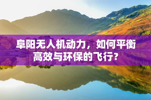 阜阳无人机动力，如何平衡高效与环保的飞行？