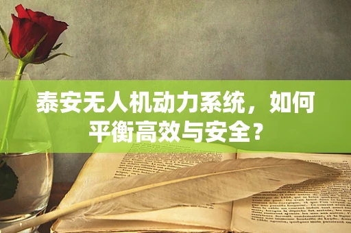 泰安无人机动力系统，如何平衡高效与安全？