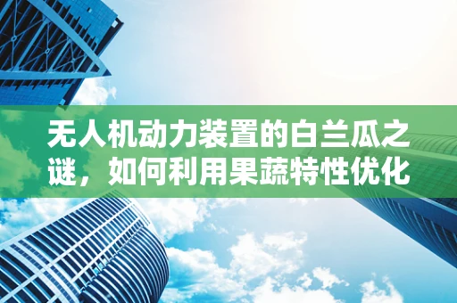 无人机动力装置的白兰瓜之谜，如何利用果蔬特性优化电池性能？