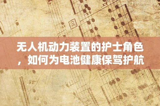 无人机动力装置的护士角色，如何为电池健康保驾护航？