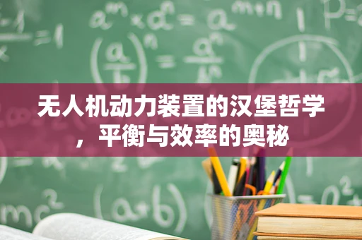 无人机动力装置的汉堡哲学，平衡与效率的奥秘