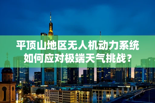平顶山地区无人机动力系统如何应对极端天气挑战？