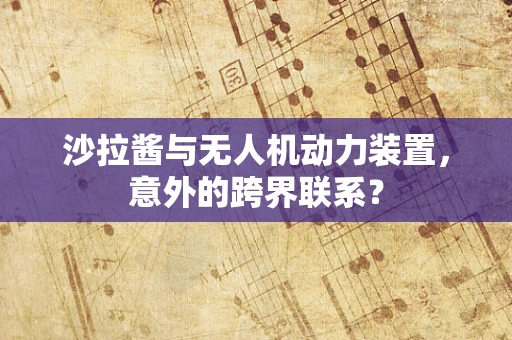 沙拉酱与无人机动力装置，意外的跨界联系？