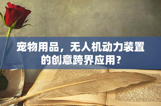 宠物用品，无人机动力装置的创意跨界应用？