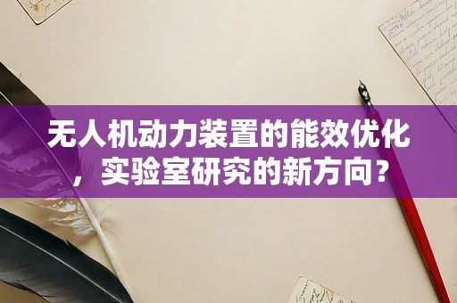 无人机动力装置的能效优化，实验室研究的新方向？