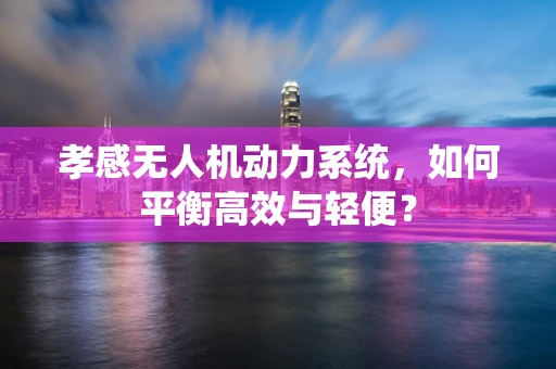 孝感无人机动力系统，如何平衡高效与轻便？