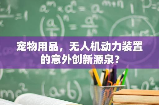 宠物用品，无人机动力装置的意外创新源泉？