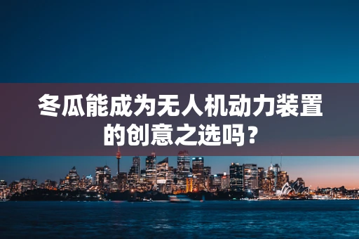 冬瓜能成为无人机动力装置的创意之选吗？