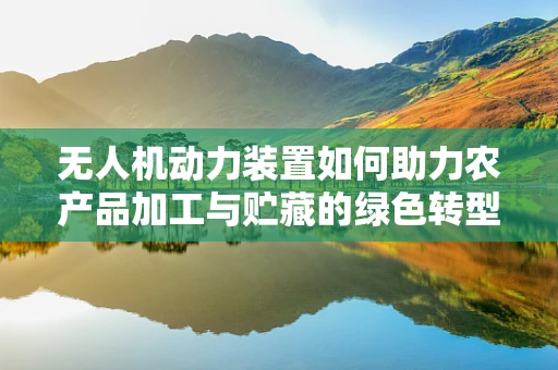 无人机动力装置如何助力农产品加工与贮藏的绿色转型？