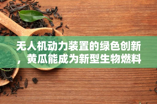 无人机动力装置的绿色创新，黄瓜能成为新型生物燃料吗？