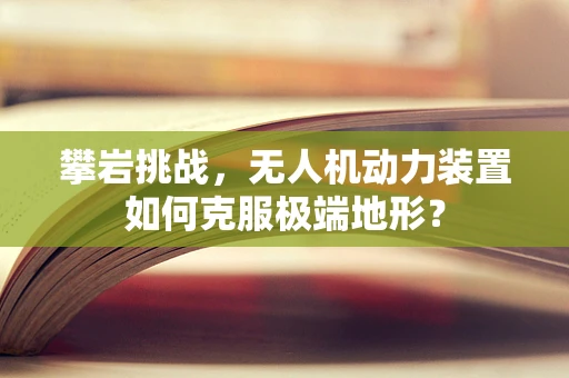 攀岩挑战，无人机动力装置如何克服极端地形？