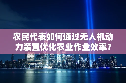 农民代表如何通过无人机动力装置优化农业作业效率？