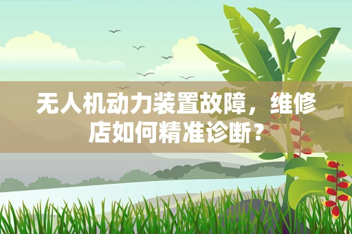 无人机动力装置故障，维修店如何精准诊断？
